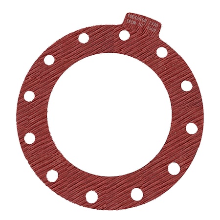 Macho O-Ring & Seal 10in Full Face Predator 1330 Flange Gasket Red EPDM, NSF-61 Certified, 1/8in Thick, 10PK 1000.PFF150.M0010